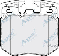FOR BMW 620 630 640 840 850 X5 FRONT OE QUALITY APEC BRAKE PADS