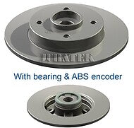 FOR PEUGEOT 207 307 208 2008 C3 C4 2 REAR BRAKE DISC BEARING FITTED ABS RING