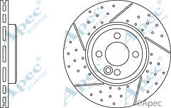 MINI COOPER S CLUBMAN 1.6 R55 R56  DRILLED GROOVED FRONT BRAKE DISCS 