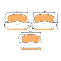 FOR TOYOTA PREVIA LUCIDA ESTIMA 2.2TD  FRONT BRAKE PADS SET  WITHOUT ABS