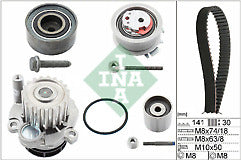 FOR AUDI A4 A6 SKODA OCTAVIA SEAT 2.0TDi TIMING BELT KIT TENSIONER WATER PUMP 