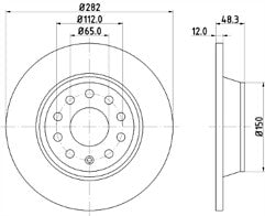 AUDI A3 2.0 2003 ON MINTEX BRAKE DISC DISCS & PAD REAR SET 282MM
