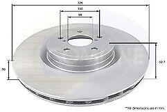 FRONT BRAKE DISC CROSS DRILLED +BRAKE PADS FIT FOR SUBARU IMPREZA WRX STI 100PC