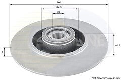 RENAULT MEGANE MK3  2008 on  REAR BRAKE DISCS 260mm WITH 30mm BEARINGS