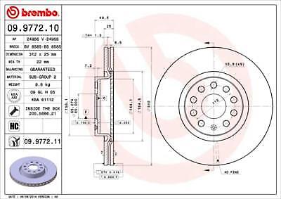 AUDI Q2 Q3 TT 8J 8S TFSi TDi BREMBO BRAKE DISC CROSS DRILLED GROOVED BRAKE PADS