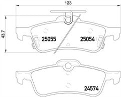 FOR HONDA CIVIC FK FK2 TYPE-R 2015- REAR  BRAKE PADS SET 