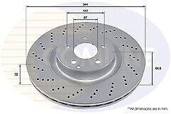 FOR MERCEDES SLK200 SLK200 QAMG SPORT FRONT BRAKE DISCS DRILLED BRAKE PADS 