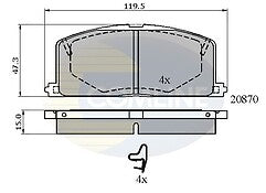 FOR TOYOTA PASEO STARLET FRONT BRAKE PADS FRONT  FULL SET
