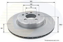 FOR 6 SERIES 640D M SPORT (MK3 (F13))  REAR BRAKE DISCS PAIR 34 20 6 894 381