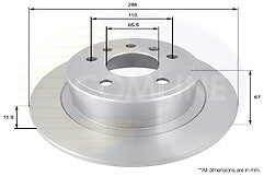 VAUXHALL OMEGA REAR 286MM SOLID BRAKE DISCS !NEW! !WOW!