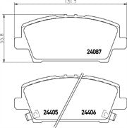 FOR HONDA CIVIC CDTI  FRONT MINTEX  BRAKE PADS   MDB2791 
