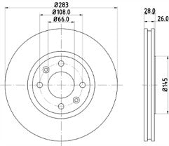 Front Brake Disc for Peugeot Citroen:406,XANTIA 230454 4246R70 MDC869