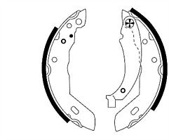 CITROEN AX XSARA ZX PEUGEOT 306 309 REAR MINTEX BRAKE SHOES 180X32MM TRW LUCAS