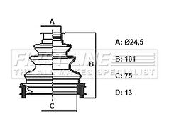 FOR TOTOTA AVENSIS 2.2 D-4D 150 T270 (2009-2018) FRONT INNER CV JOINT BOOT KIT 