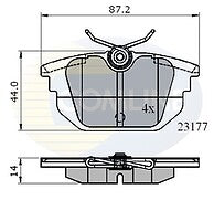 BRAKE PAD SET FITS LANCIA DELTA MK2 REAR 1.8 2.0 93 TO 98 ALFA GTV SPIDER