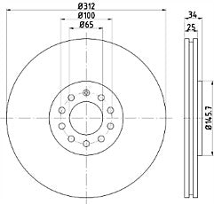 AUDI TT 1.8T S3 GOLF V5 4MOTION MINTEX FRONT BRAKE DISCS MINTEX BRAKE PADS 312MM