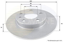 ALFA ROMEO SPIDER GTV BRAKE DISCS SOLID  X 2 REAR NEW