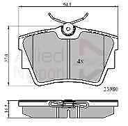 FOR RENAULT TRAFFIC VAUXHALL VIVARO REAR BRAKE PADS NEW