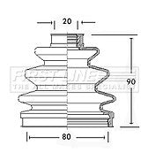 FOR NISSAN PRIMERA 1.6 CARBURETTOR P10(03/91-12/91)FRONT OUTER CV JOINT BOOT KIT