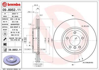 BMW 330 D 330 CI BREMBO FRONT GROOVED  BRAKE DISC