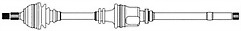 PEUGEOT 305 1.6 1.9  DRIVE SHAFT COMPLETE NEW RIGHT SIDE 