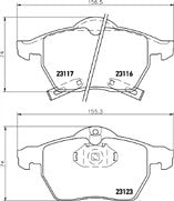 VAUXHALL ASTRA ZAFIRA  GSI TURBO MINTEX FRONT  BRAKE PADS SET BOTH SIDES