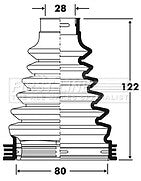 Front Inner CV Joint Boot Set Fits Land Rover VW Alfa Romeo Ford Fiat