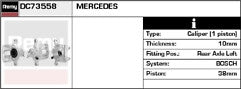 FOR MERCEDES VITO CDi W639 2003-2016 REAR BRAKE CALIPER LH SIDE 