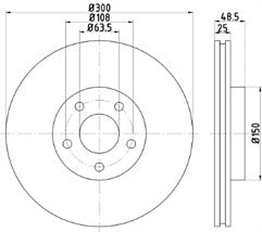 FOR FORD C-MAX FOCUS MK3 KUGA VOLVO C30 S40 FRONT VENTED 300MM BRAKE DISC SET 