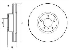 BMW 750 760 Li E65 E66 PERFORMANCE DRILLED GROOVED BRAKE DISC BG9141C 348M x34mm