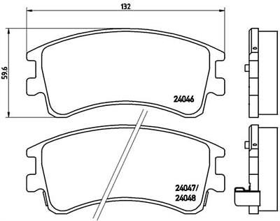 BREMBO Brake PADS  fits MAZDA 6 GG GY 2.3 Front 02 to 08 L3C1 283mm 