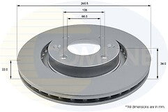 PEUGEOT PARTNER 1.6 1.9 2.0  BRAKE DISCS X2 266MM