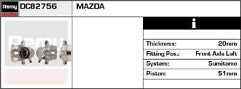 MAZDA MX5 NB 1.6 & 1.8 1998-2005  LEFT FRONT BRAKE CALIPER 255MM DISC  