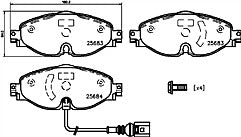 2012 ON VW GOLF MK7 AUDI A3 SEAT LEON SKODA OCTAVIA FRONT MINTEX BRAKE PADS