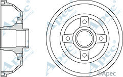 VAUXHALL CORSA C 00-06 REAR BRAKE DRUM WHEEL BEARING FITTED BRAKE SHOE ABS RING