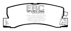 FOR TOYOTA COROLLA 1.6 GT (E80) AE82 EBC GREEN STUFF  REAR BRAKE PADS SET OF 4 