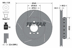 FOR BMW 3 SERIES 335D XDRIVE M SPORT TOURING (F31) 345MM REAR DISCS PADS SENSOR