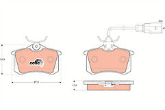 FOR FORD GALAXY 1.9 TDI SEAT ALHAMBRA VW SHARAN 1.8 1.9 2.0 TDI  REAR BRAKE PADS