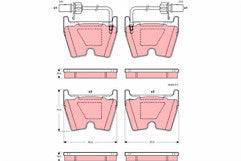 FOR AUDI R8 Audi RS5 Coupe  FRONT TRW BRAKE PADS