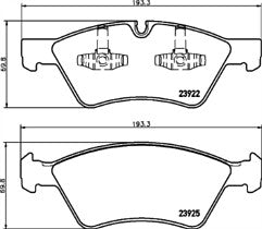 FOR MERCEDES ML350 W164 FRONT BRAKE PADS SET ORIGNAL MINTEX 