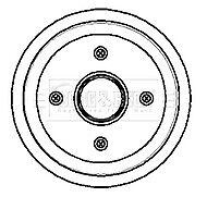 FIESTA MK3 89-95 REAR BRAKE DRUMS & 2 WHEEL BEARINGS NON ABS 180MM DRUMS