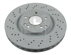 FOR MERCEDES C320 CLK55 AMG 345MM BRAKE DISCS CROSS DRILLED BRAKE DISCS PAIR 