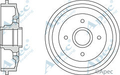 PEUGEOT1007 206 HDi SW 208 VTi HDi REAR BRAKE DRUM FITTED BREARING + ABS RING