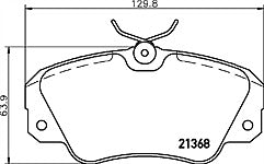 Brake Pads Set fits VAUXHALL OMEGA B Front 2.2 2.2D 94 to 03 MINTEX Mdb1540