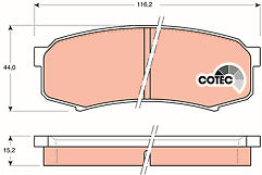FOR TOYOTA Landcruiser REAR TRW BRAKE PADS GDB1182 