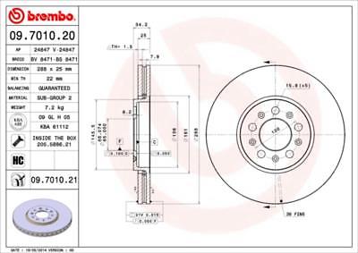 VW BORA 1.8T 1998-05 BRAKE DISC BREMBO DRILLED GROOVED BRAKE FRONT REAR 288MM