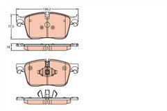 FOR JAGUAR F-PACE XF XE 2015 ON FRONT BRAKE PADS GENUINE TRW GDB2145