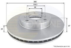 FOR HONDA PRELUDE 2.2 2.3 FRONT GROOVED BRAKE DISC 282MM MINTEX BRAKE PADS