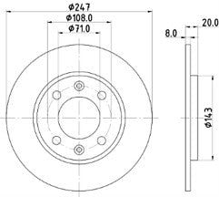 PEUGEOT 205 1.9 GTI REAR BRAKE DISCS & MINTEX PADS