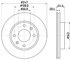 2x Brake Discs Pair Vented fits PEUGEOT 205 Mk2 1.8D Front 87 to 98 247mm Set